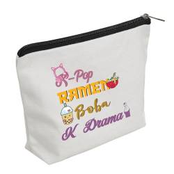 WZJHCL Kpop Make-up-Tasche, Kpop-Liebhaber, Geschenk, Kdrama-Kosmetiktasche, koreanische Musik, Aufbewahrungstasche, Kpop Ramen, Boba, Kdrama, Kop Boba Kdrama, modisch von WZJHCL