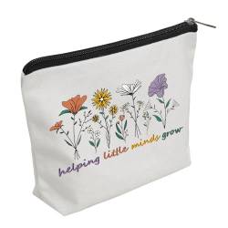 WZJHCL Make-up-Tasche für Lehrer, Lehrer, Lebensgeschenk, für Lehrer, Schulanfang, hilft kleinen Köpfen zu wachsen, Little Mind Grow, modisch von WZJHCL