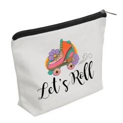 WZJHCL Make-up-Tasche für Rollschuhlaufen, Kosmetiktasche, Rollschuh-Coach, Dankeschön, Geschenk, Rollschuh-Liebhaber, Geschenk, Rollen, modisch von WZJHCL