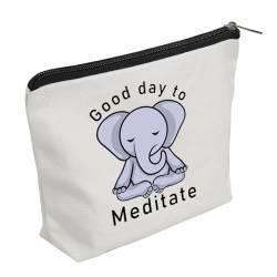 WZJHCL Make-up-Tasche für Yoga-Liebhaber, Meditationsgeschenk, Elefant, Yoga, Kosmetik-Set, Yoga-Lehrer, Wertschätzungsgeschenk, Medite, modisch von WZJHCL