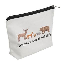 WZJHCL Protect National Parks Make-up-Tasche, Camping, Outdoor-Liebhaber, Geschenk, Respekt, lokale Tierwelt, Kosmetiktasche, Tierliebhaber, Geschenk, Respektieren Sie die lokale Tierwelt, modisch von WZJHCL