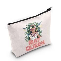 WZMPA Ari Dani Kosmetiktasche, Make-up-Tasche, Horrorfilm-inspirierte Geschenke May Queen Reißverschluss-Tasche für Frauen und Mädchen, Mai Königin, Passform von WZMPA