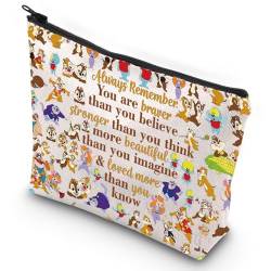 WZMPA Chip Dale Kosmetiktasche mit Reißverschluss, Motiv: Dale Squirrel Fans, Geschenk mit Aufschrift "You are Braver Stronger Beautiful Than You Know", Always Chip & Dale 2, Passform: von WZMPA