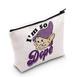 WZMPA Dopey Dwarfs Kosmetiktasche für Dopey Zwerge, Fans, Geschenke "I'm So Dope", Reißverschlussbeutel, Reisetasche für Filmfans, I'm So Dope, Fit von WZMPA