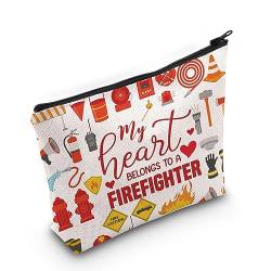 WZMPA Firefighter's Family Survival Kit My Heart Belongs To A Firefighter Travel Zipper Pouch Bag For Firefighter's Gilfriend Sisters Daughter Grandma (My Heart Firefighter), My Heart Feuerwehrmann, von WZMPA