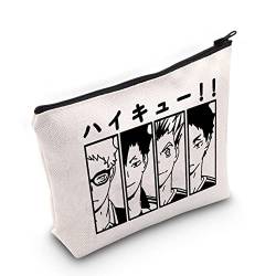 WZMPA Haikyu Anime-Kosmetiktasche / Make-up-Tasche, Kotaro, Tetsuro, Keiji Hinata, Fans, Geschenk, Haikyu, Cosplay, Make-up-Tasche mit Reißverschluss für Damen und Mädchen, Haikyuu Friends von WZMPA