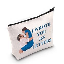 WZMPA Notebook Movie Cosmetic Makeup Bag Noah And Allie Fans Geschenk I Wrote You 365 Buchstaben Romance Movie Zipper Pouch Bag For Women Girls, 365 Buchstaben, Passform von WZMPA