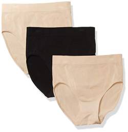 Wacoal Damen B Smooth Brief Panty 3 Pack Slip, Sand, Sand, Schwarz, Large von Wacoal