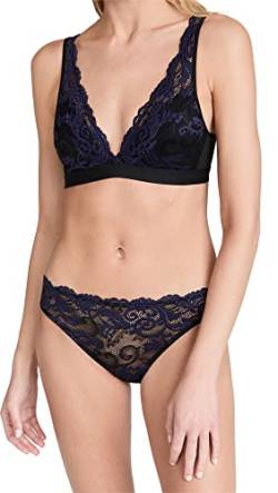 Wacoal Damen Instant Icon Bralette Plunge-BH, Schwarz/Eclipse, XX-Large von Wacoal