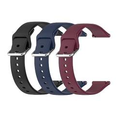 Waekethy Armband für Ticwatch Pro 5, 24mm Silikon Armbänder Einstellbar Sport Ersatzarmband Kompatibel mit Ticwatch Pro 5 Smartwatch für Frauen Männer von Waekethy