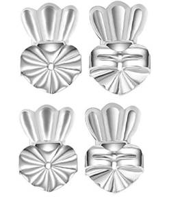 Wahaco Earring Lifters Rücken Crown Style Sterling Silber Hypoallergene verstellbare sichere Aufzüge Ohrring Schmuck (2 Paar) von Wahaco