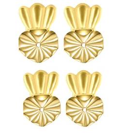 Wahaco Ohrringheber Rücken Crown Style 18 Karat vergoldet Hypoallergene verstellbare sichere Aufzüge Ohrring Schmuck (2 Paar) von Wahaco