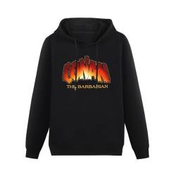 Conan The Barbarian Arnold Schwarzenegger Movie Men Cartoon Hoodie Unisex Sweatshirt Casual Pullover Hooded Black XXL von Wahre