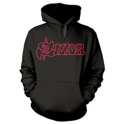 Saxon Pull Over Men Cartoon Hoodie Unisex Sweatshirt Casual Pullover Hooded Black XXL von Wahre