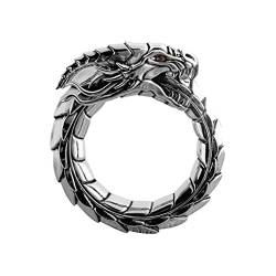 Wahuan -kle Nidhogg Form Geschenk Pfauenring Ring Pfauenring Ring Drachendiamantring Leichter Diamantring Großer RingDiamant Legendärer Ring Ring Ringe Noise Rings (E, One Size) von Wahuan