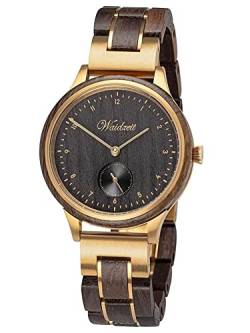 Waidzeit EG03W Mystic Gold Uhr Damenuhr Holz Edelstahl 3 bar Analog braun von Waidzeit