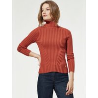 Stehbund-Pullover Diagonalrippe von Walbusch