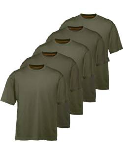 Wald & Forst T-Shirts 5er-Pack Rundhalsausschnitt, Oliv XL von Wald & Forst