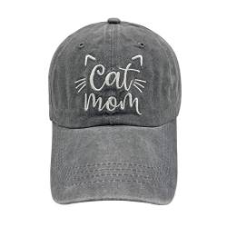 Waldeal Damen Mütze Katze Mom bestickt verstellbar Baseball Cap - - Einheitsgröße von Waldeal