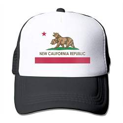 Waldeal Herren New California Republic Trucker Mesh Hat Verstellbare Baseball Cap, New California Republic – Schwarz, Einheitsgröße von Waldeal