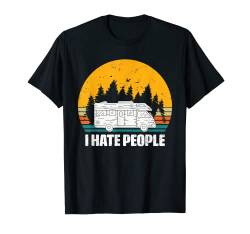 Ich hasse Menschen und liebe Wald Camping T-Shirt von Waldkumpel