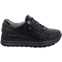 Waldläufer H-Lana Sneaker, Hirschleder Luci, Taipei, (Lackleder), schwarz, Weite Schnürschuh von Waldläufer