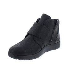 Waldläufer M-Ira Klett-Bootie, Nubuk- / Lackleder, schwarz, Wechselfußbett, Weite M 815801-201-001, Größe 40 EU von Waldläufer