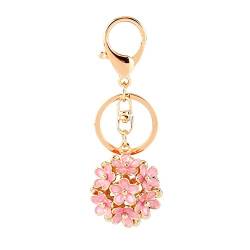 Walfront Schlüsselanhänger, Süße Blume Schlüsselbund Kristall Strass Charm Anhänger Tasche Geldbörse Auto Keychain Cute Geschenk für Mädchen von Walfront