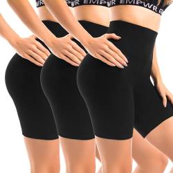 Walifrey 3er-Pack Gym Shorts für Damen High Waisted，Weiche Schwarze Kurze Sporthose Damen für Yoga Radlerhose SM von Walifrey
