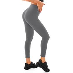 Walifrey Leggings Damen, High Waist Leggings für Damen Opak Leggings 1 Packung Grau XXL von Walifrey