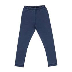 Walkiddy Leggings aus Jeans (Bio-Baumwolle) 92, Dunkel Blau - Nachhaltige und GOTS zertifizierte Unifarben Kinderkleidung von Walkiddy