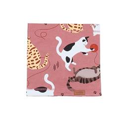 Walkiddy Schal aus Baumwolle (Bio) One Size, Playful Cats, Rosa - Nachhaltige, ökologische und faire Baumwollprodukte aus Europa, GOTS zertifiziert - Bio Baby- und Kinderkleidung von Walkiddy