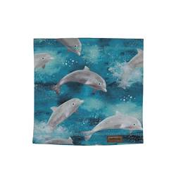 Walkiddy Schal aus Bio-Baumwolle (One Size) - Happy Dolphins, Blau von Walkiddy