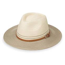 Wallaroo Hat Company Damen Kristy Fedora - UPF 50+, leicht, verstellbar, verstaubar, entworfen in Australien - Beige - Einheitsgröße von Wallaroo Hat Company