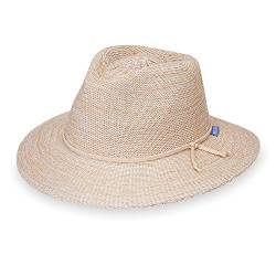 Wallaroo Hat Company Victoria Fedora Damen Sonnenschutz UPF 50+, breite Krempe, verstellbare Größe für mittlere Kronengrößen, Beige gemischt, Einheitsgröße von Wallaroo Hat Company