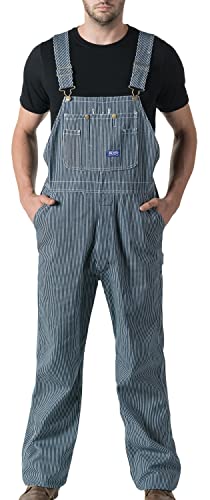 Walls Herren Big Smith Rigid Bib Overall, Hickory-Streifen, 34W x 34L von Walls