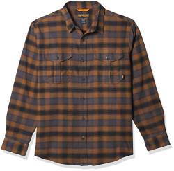 Walls Herren Brahma Long Sleeve Heavyweight Brushed Flannel Shirt Button-Down-Arbeitshemd, Pecan/Blue Nights Plaid, X-Groß von Walls