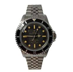 Walter Mitt Royal Marine Vintage Automatik-Armbanduhr aus Stahl mit 5 Gliedern Schwarz Hurren Uhr von Walter Mitt