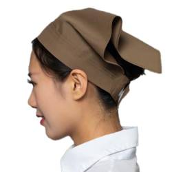 1 Stück Dreieckig Kopftuch Kopftüchern Haarbänder Stirnbänder Dreieckstuch Haarschal Haarband Stirnband Haarschmuck Kopfbedeckung für Herren Damen für Kellner Küche Esszimmer,Khaki von Wambere