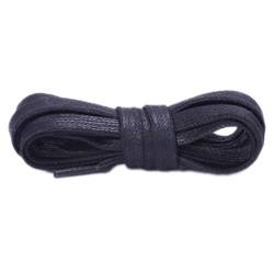 2 Paar 8mm Breite Schnürsenkel Flach Reißfest Schuhbänder,Ersatz Shoelaces Gewachste Schuhband Schnürbänder für Martin Stiefel Lederschuhe Sportschuhe Turnschuhe Freizeitschuhe,Dunkelblau,140cm von Wambere