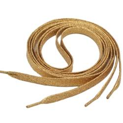 2 Paar Flache Reißfest Schnürsenkel 1cm Breite Ersatz Schuhbänder Schnürband Sneaker Shoelace für Sportschuhe Wanderschuhe Laufschuhe Turnschuhe Freizeitschuhe Fussballschuhe,Roségold,100cm von Wambere