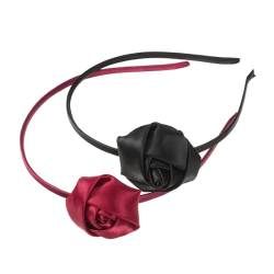 2 Stück Damen Blumenstirnband Kopfband Stirnband Haarreif Stirnbänder Kopfschmuck Haarschmuck für Frauen Mädchen Hochzeit Braut Brautjungfer Geburtstag Party Valentinstag Dekorieren,Gemischt von Wambere