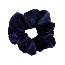 3 Pcs Haargummis Scrunchies für Damen, Premium Samt Haargummis Haar Haargummis Haarschmuck argummis Scrunchies für Damen, Groß Halt Elastische Haarwackeln für Mädchen & Damen,Navy blau von Wambere