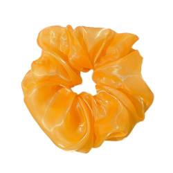 3 Stück Haar Haargummis Haarschmuck Chiffon Organza Haarringe Haargummi Groß Halt Elastische Haarwackeln für Mädchen & Damen,Orange A von Wambere