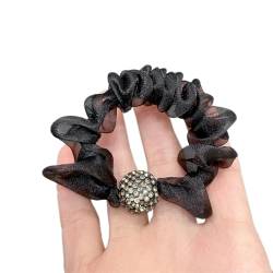 5 Stück Haargummis Gummibänder Haarbänder Elastische Bänder,Pferdeschwanz Halter Hairband Haarschmuck,für Dickes Haar,Feines Haar,Langes Haar,Kurzes Haar,Lockiges Haar,Glattes Haar,Schwarz A von Wambere