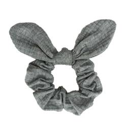 9 Stück Damen Haargummis Scrunchies Gestricktes Hasenohren Haargummi Schleife Haargummi Pferdeschwanzhalter Elastische Haarband Haarschmuck Kopfbedeckung für Frauen Mädchen,Hellgrau von Wambere