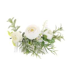 Blumenkranz Haare, Damen Blumenstirnband Greenery Krone Haarreif Blumen Blumen Krone Blumenmädchen Haarband Haarschmuck Hochzeit Haarband für Hochzeit Zeremonie Party Festival,Grün von Wambere