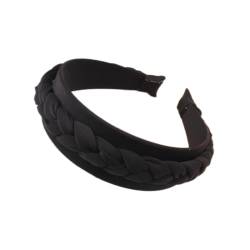 Breit 4cm Damen Haarband Geflochtenes Stoff Stirnband Haarreif Kopfband Haarreifen Stirnreifen Stirnbaender Haarschmuck Haar Accessoires für Frauen Mädchen für Täglichen Gebrauch,Schwarz von Wambere