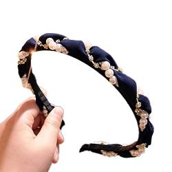 Haarreifen Damen,Perlgeflochtenes Stirnband,Kristall Stirnband,Mori-Kopfbedeckung,Wunderschön Stirnband Haarschmuck Haarreifen,für Mädchen Damen für Make up,Dating,Yoga,Urlaub,Hochzeiten,Grün von Wambere