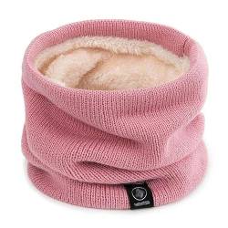 Halswärmer Winter Halsschlauch Halswärmer Halstuch Nackenwärmer Loop Schal Schlauchschal Thermoschal für Damen Herren für Ski Winterreisen Radfahren Motorräder Outdoor Sport,Rosa von Wambere